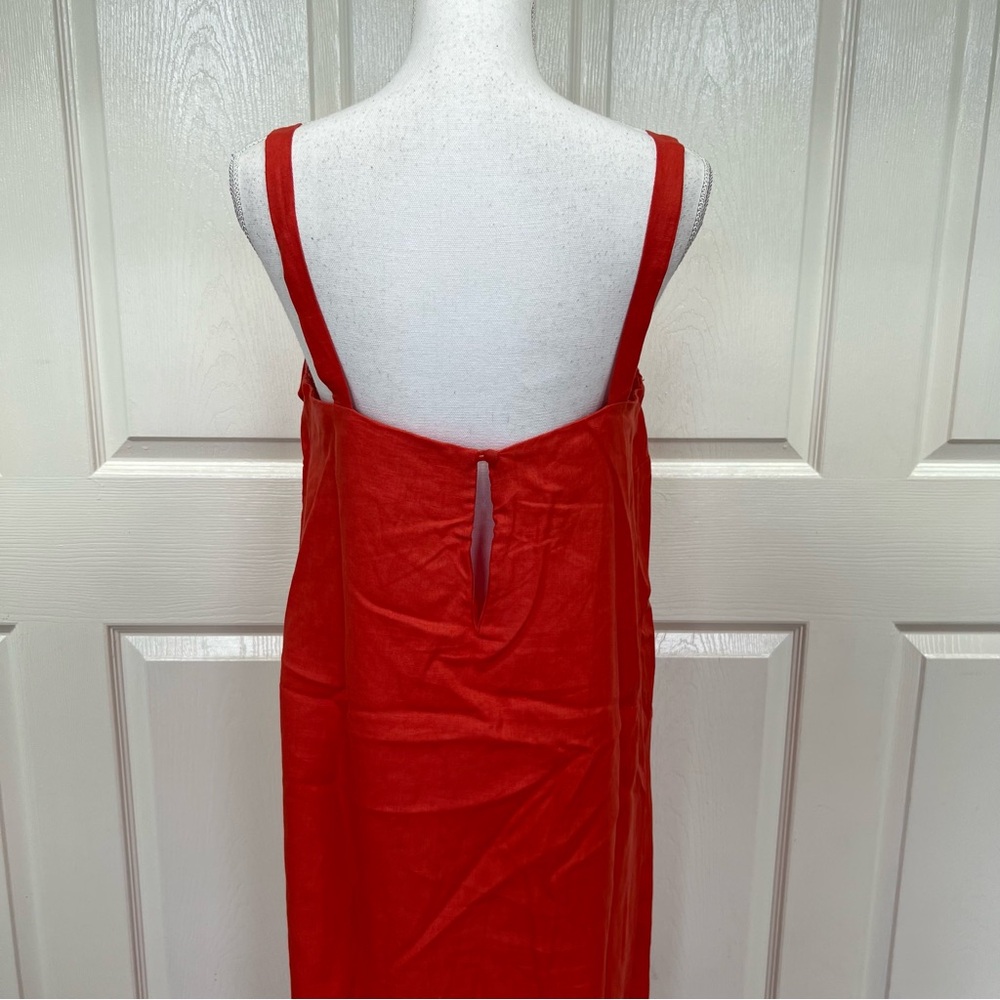 Adriana Degreas Cherry Bomb Red Solid Long Dress with Straps Size L - Picture 11 of 16